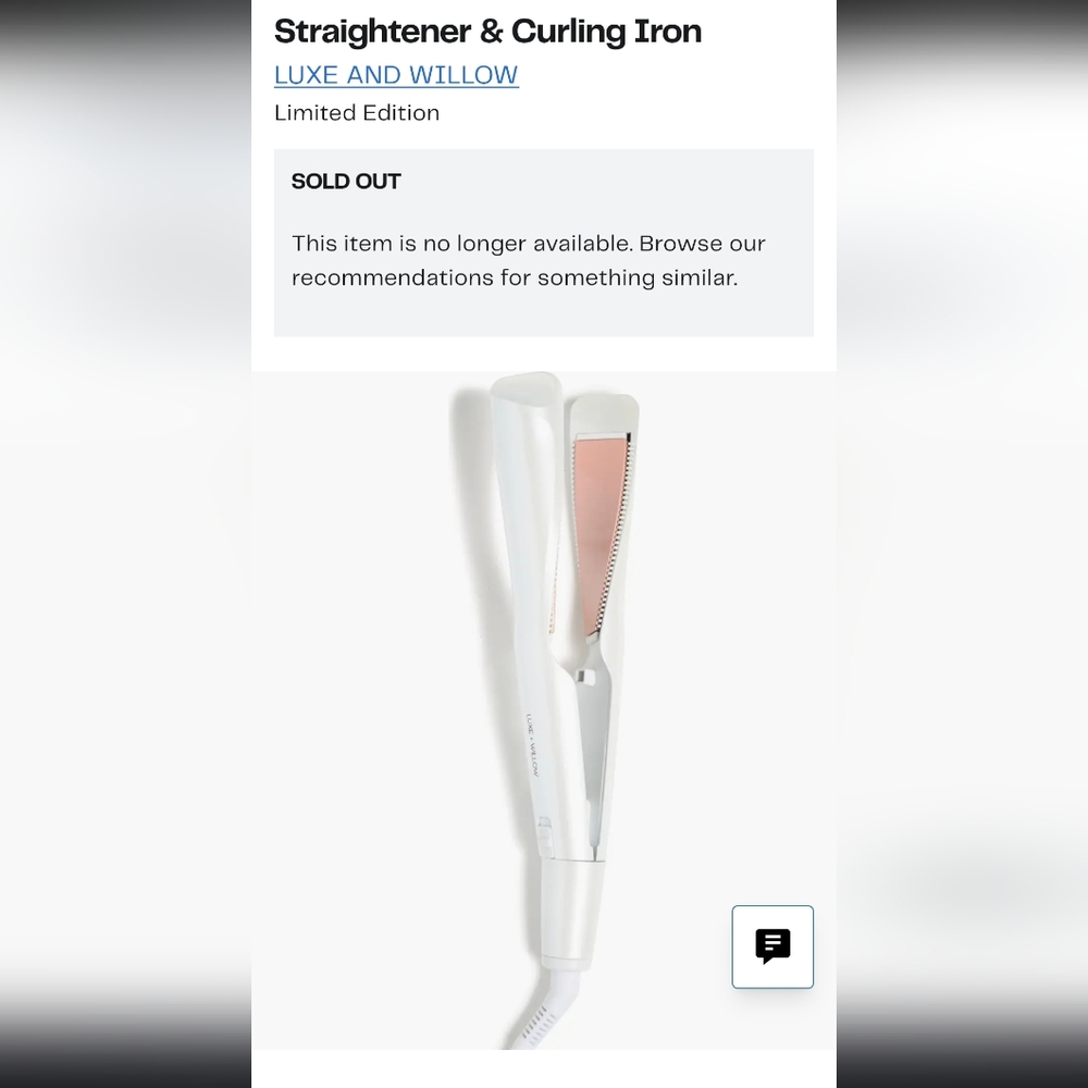 White and Pink Hair Straightener & Curler